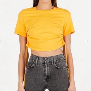 COTTON CITIZEN LISBON TEE IN HONEY SIZE SMALL